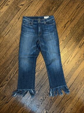 Pistola size 29 - Women's Frayed Hem Cropped Blue Jeans